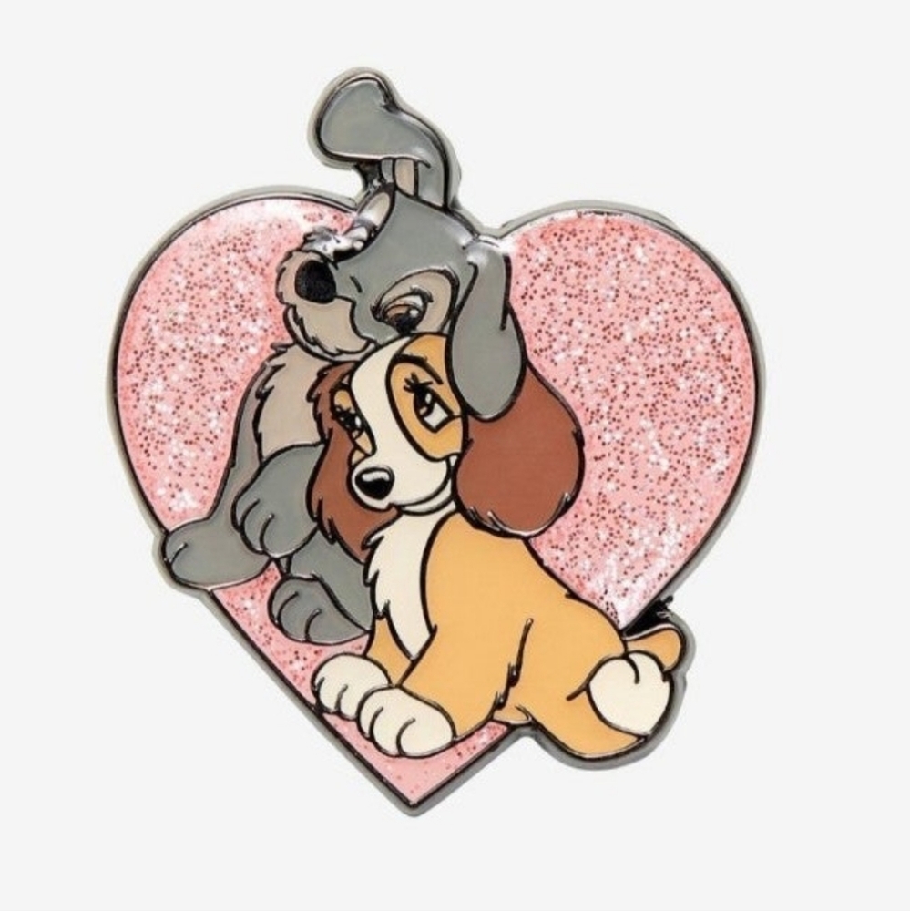 RARE Disney by Loungefly Classic Lady & the Tramp Makeup Brush Set + Bonus Pin - Picture 8 of 8